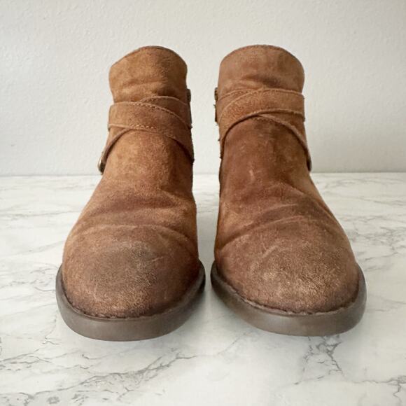 Born Ozark Rust Suede Ankle Strap Boot Women’s Size 9 - Picture 2 of 11